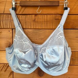 Elomi Cate Underwire Full Cup Banded Bra Light Blue EUC 42I